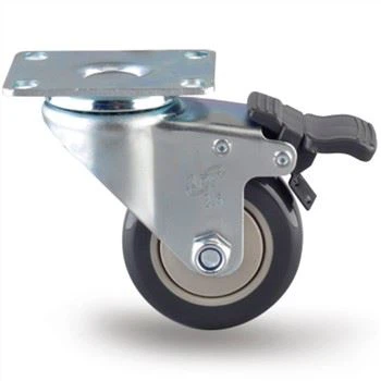 2.5 Inch PU Tread PP Core Casters Swivel Casters Għall-brejkijiet tat-Trolleys